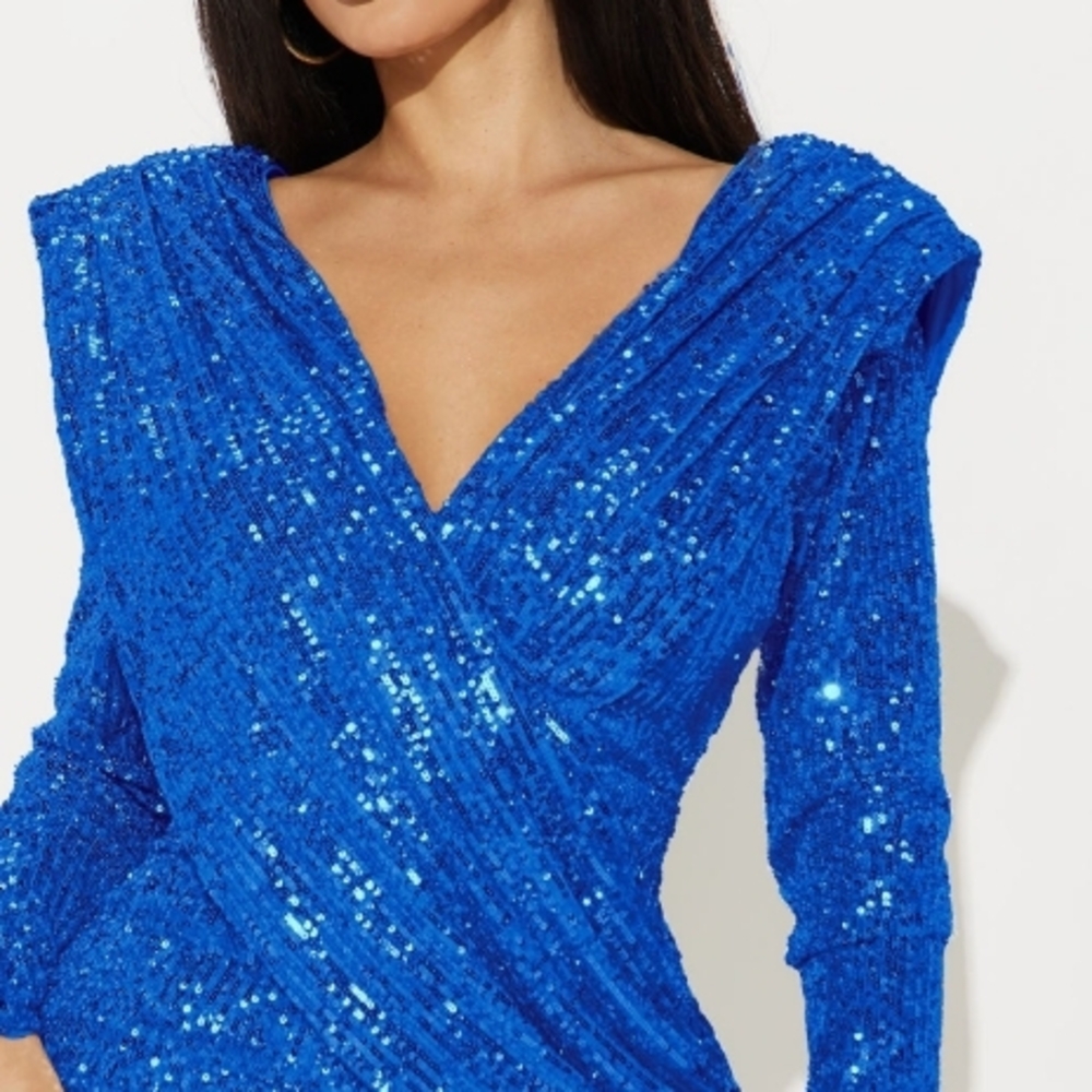 Stunning Blue Sequin Dress